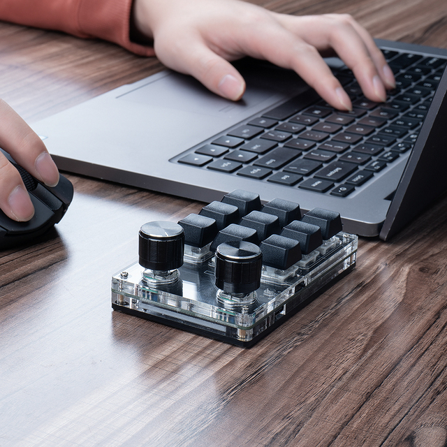 Programming Macro Custom Knob Keyboard RGB 3 Key Copy Paste Mini Button Gaming Keypad Mechanical Hotswap Macropad