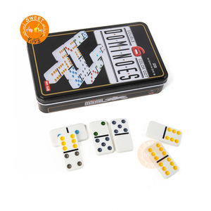 Dominó Doble Seis Puntos de Color y Nail <span class=keywords><strong>Domino</strong></span> Juego Dominó Profesional - Product Image 1