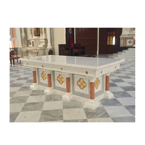 Iglesia religiosa Mesa <span class=keywords><strong>de</strong></span> altar <span class=keywords><strong>de</strong></span> sacrificio <span class=keywords><strong>de</strong></span> piedra <span class=keywords><strong>de</strong></span> mármol blanco antiguo - Product Image 5