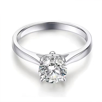 Bijoux de fiançailles en argent Sterling 925 cadre classique coupe ronde Zircon cubique femmes bague de mariage