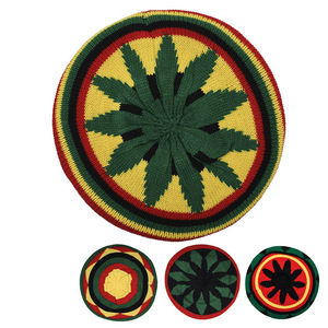 Béret d'hiver tricoté 100 % acrylique Jamaïque, motif rayé arc-<span class=keywords><strong>en</strong></span>-ciel, unisexe, toutes saisons, pour le cyclisme, les voyages, les activités de plein air, les fêtes BeiQian - Product Image 2