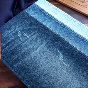 Kualitas Terbaik Twill Dyed Stretch Spandex Jeans Denim gaya baru Indigo kain Denim untuk kemeja wanita