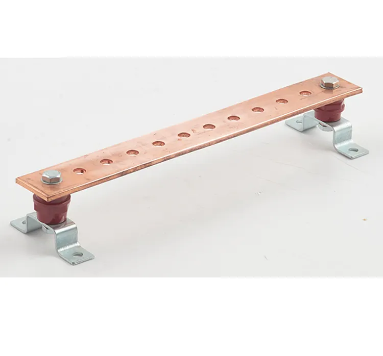 OEM/ODM High Performance Custom Size Earth Grounding Busbar System Solid Copper Electrical Bus Bar