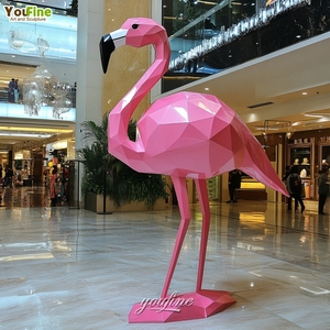 Centro comercial Decoración <span class=keywords><strong>Acero</strong></span> inoxidable Flamingo Metal Escultura - Product Image 6