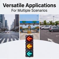 Feu de signalisation routière à boule complète 3 couleurs 200mm 300mm 400mm 8 12 pouces avec boîtier en aluminium et PC pour intersection de voirie de ville intelligente