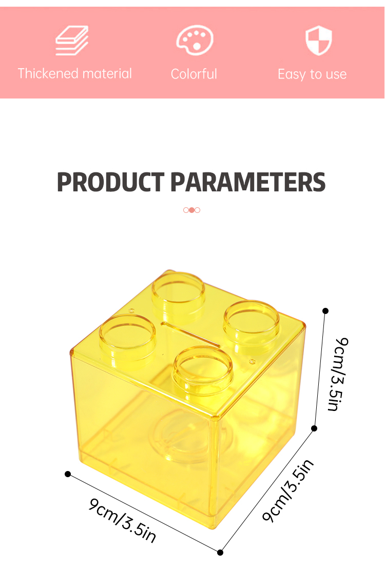 TOPSTHINK – blocs empilables colorés, pièces d'épargne, tirelire en plastique Lego, boîtes d'argent pour enfants, vente en gros