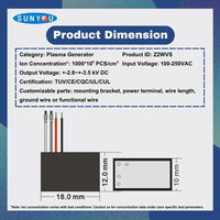 Module générateur d'ions plasma à performance stable pour purificateur d'air, sèche-cheveux et lisseur, ioniseur positif et négatif 100-250V