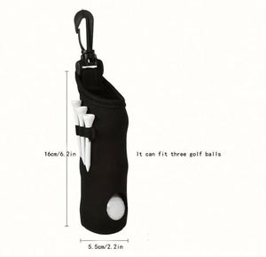Ball Carry Waist Mounted Storage Bag Neoprene Golf Tee Holder <b>Pouch</b> With Hook for <b>Men</b> and Women Promotion Gifts - Product Image 4