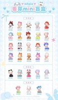 Caja Misteriosa Popular de PVC Mhia Minis Sitting in a Row Series - Regalo Sorpresa Coleccionable Escala 1/12 con 12 Figuras en un Estuche