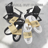 Câble USB Micro-USB tressé 3A à charge rapide pour téléphone portable Android, prix d'usine, vente en gros, en stock