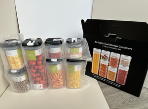 Vtopmart Contenedores Herméticos de Almacenamiento de Alimentos, 7 Piezas de Plástico Libre de BPA Contenedores de Cereales con Tapas de Bloqueo para Organización de Cocina - Product Image 4