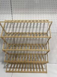 Portascarpe portatile pieghevole in legno a 5 livelli con supporto per vaso multifunzione per ingresso uso interno - Product Image 5