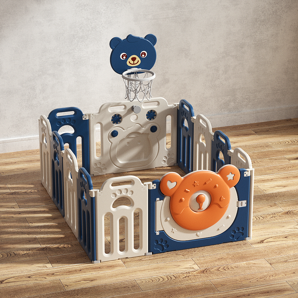Yellow Blue Playpen 10+2