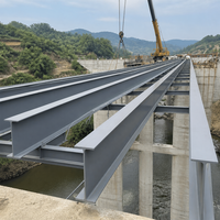 Poutre en I en acier galvanisé laminé à chaud, acier doux de qualité S235JR ~ S355J2, longueur personnalisée pour projets de construction multi-scénarios