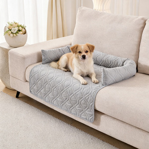 Ultrasonic <b>Sofa</b> Pet Cushion Pad Type Solid Color Polyester <b>Dog</b> <b>Bed</b> Cat Mat Pet Supplies - Product Image 4