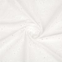 Tissu en coton brodé à l'œillet pour robe de soirée, fabrication sur mesure OEM, vente en gros, haute qualité