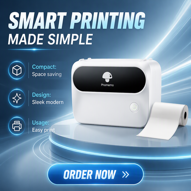 Phomemo M421 Wireless Label Printer 4 Inch 203dpi Thermal Inkless for Shipping Address Price and Barcode Labels
