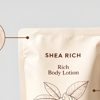Pochette personnalisée pour lotion corporelle, pochette de recharge pour lotion liquide imprimée sur mesure avec logo