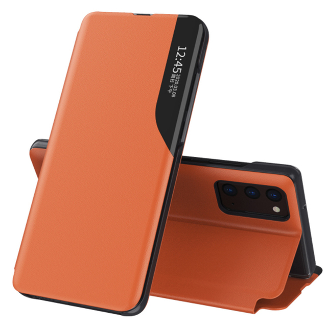 Smart Window View Leather Auto Sleep Kickstand Flip Protector View Leather Phone case for iPhone 13 Flip Smart case