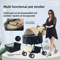 Poussette pour chien, chariot pour chat, transporteur pliable à une main, poussette légère pour animaux de compagnie