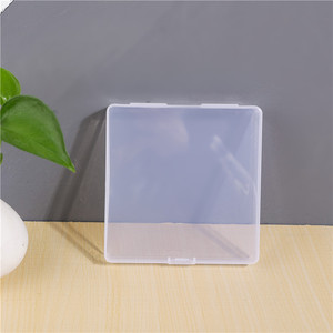Square Transparent Plastic <b>Box</b> 10.6x10.6x1.8cm <b>With</b> <b>Lid</b> For Jewelry Gift Storage Packaging - Product Image 1