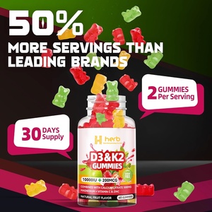 Suplemento de Gomitas de Vitamina G Vegano de Marca Privada OEM/ODM, Apoya la Salud Ósea, Gomitas Naturales de Vitamina D3 K2 - Product Image 5