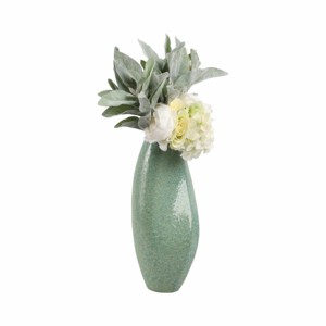 Vaso contemporaneo con finitura a motivi delicati per l'arredamento del soggiorno, vaso decorativo per fiori per camera da letto, ufficio, scrivania, casa - Product Image 2