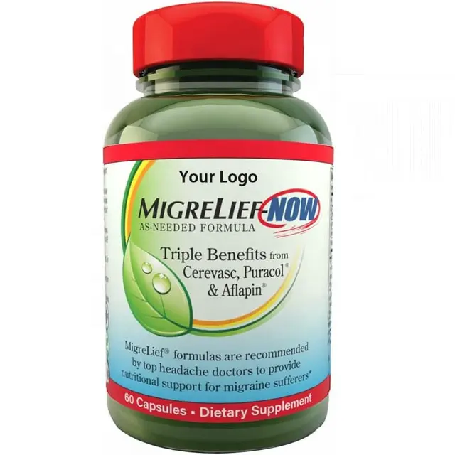 OEM MigreLief-Formule maintenant à action rapide, soutien nutritionnel nécessaire pour les personnes souffrant de migraines et de maux de tête