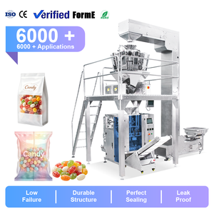 Automatic Vertical Machine for Candy Nut Snack Foods Filling Sealing <b>Roll</b> Film <b>Plastic</b> Pillow Bag Packing Machine - Product Image 1