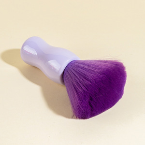 Hairdressing <b>Brush</b> Nylon Soft Hair Comb <b>Round</b> Shape Manual Hair Salon Neck <b>Brush</b> Double Green Pink Purple - Product Image 2