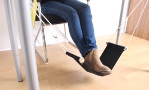 Amaca portatile per piedi regolabile sotto la scrivania amaca per ufficio poggiapiedi - Product Image 4