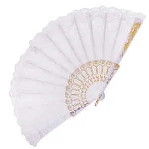 2022 Wholesale Wedding Souvenir Plastic Handheld Fan Custom Lace Hand Fan For Wedding