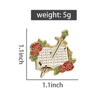 Broche Fantaisie Peinte Épée de Héros Rose, Badge Métallique, Accessoires Vestimentaires, Épingle de Col, Vente en Gros Usine