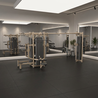 Equipo de Gimnasio Comercial de Alta Resistencia, 8 Estaciones, Unisex, con Cable de Acero, Multifuncional, para Ejercicios con Pesas Libres