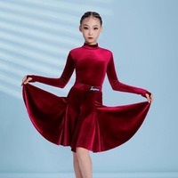 Filles compétition Performance frange vêtements de danse latine robe de danse latine femmes compétition danse Costume