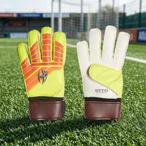 Professional Goalkeeper Gloves German Latex 4mm Goalkeeper Gloves Soccer Ball Gloves Top Quality Reasonable Price - Product Image 4