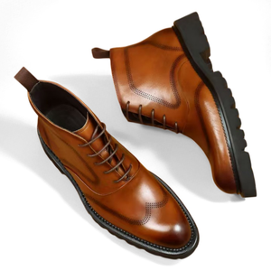 Chaussures de mariage à lacets en cuir de vachette pleine fleur de haute qualité, à semelle épaisse et rehaussante, pour le printemps – Fournisseur : Fabricants - Product Image 1