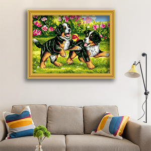 Pintura por números 40x50 Perro <span class=keywords><strong>Lienzo</strong></span> Pintura Animales Pintura <span class=keywords><strong>al</strong></span> óleo por números Animales Artesanía Pintura por números Perro - Product Image 3