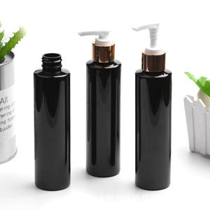 Flacon cosmétique en plastique noir de luxe unique, vide, sans air, avec pompe pour shampoing, en PET, 100 ml, 180 ml, 200 ml - Product Image 3