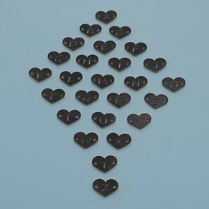 Dijes de Acero Inoxidable Pulido Espejo de 12mm con Doble Agujero, Iniciales de Corazón A-Z para Fabricación de Joyería DIY, Pulseras y Collares - Product Image 3