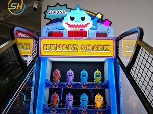 Máquina de Lanzamiento de Pelotas Operada con Monedas, Interactiva para Padres e Hijos, Juego de Lanzamiento de Pelotas de Parque de Atracciones Tiburón Hambriento - Product Image 6