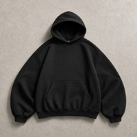 Sweat à capuche homme de luxe personnalisable en coton noir de haute qualité pour le streetwear – Vente en gros