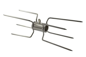 Accesorio para Barbacoa, Pincho para Pollo <span class=keywords><strong>de</strong></span> Acero Inoxidable 304 <span class=keywords><strong>de</strong></span> Grado Alimenticio, Redondo <span class=keywords><strong>de</strong></span> 22 mm, Doble Punta, Grande - Product Image 2