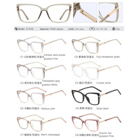 Lunettes optiques rétro à monture complète, verres anti-lumière bleue, verres plats, lunettes de prescription pour myopie, monture en TR90, nouveau modèle