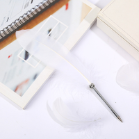 Stylo à bille plume coloré pour calligraphie plume brosse cadeau promotionnel 34-35cm