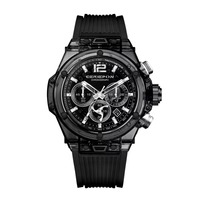 Montre de sport pour homme en acier inoxydable et bracelet en cuir/silicone, analogique, résistante à l'eau, design simple, mouvement à quartz SEIKO