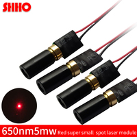 Module laser rouge à points 9mm 650nm 5mw, diode laser rouge avec lentille en verre PM2.5, localisateur de machine de classe industrielle, vue de pistolet personnalisable