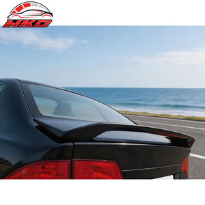 เหมาะสำหรับ <span class=keywords><strong>Honda</strong></span> Civic รุ่นที่ 8 ซีดาน 4 ประตู ปี 2006-2011 สปอยเลอร์หลังทรง OE พร้อมไฟเบรก LED สีดำเงา - Product Image 3