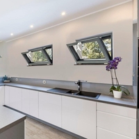 Fenêtres battantes modernes en aluminium haute performance pour maisons modulaires préfabriquées, conception écoénergétique, volet roulant électrique