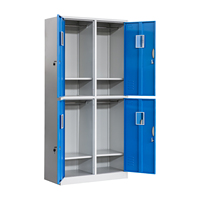 Armoire de rangement démontable pour vestiaire, casiers en acier à 4 portes pour salle de sport, école, usine, vente en gros